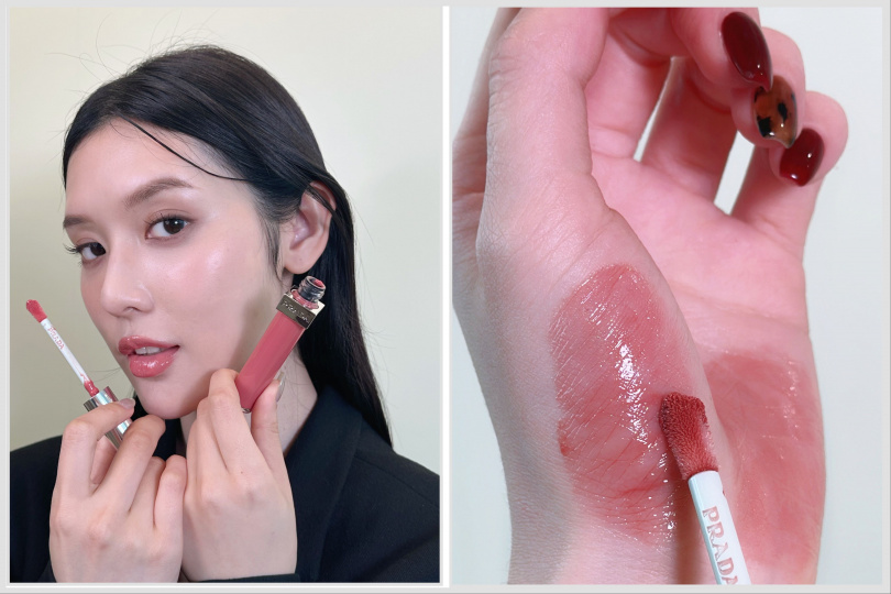 PRADA率性持光凍唇釉主打色P258、B201摩卡冰磚 / 1,650元。(圖/品牌提供)