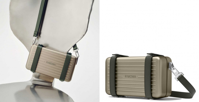 RIMOWA Personal 系列 Titanium 鈦金色鋁鎂合金斜揹袋／55,400元（圖／品牌提供）