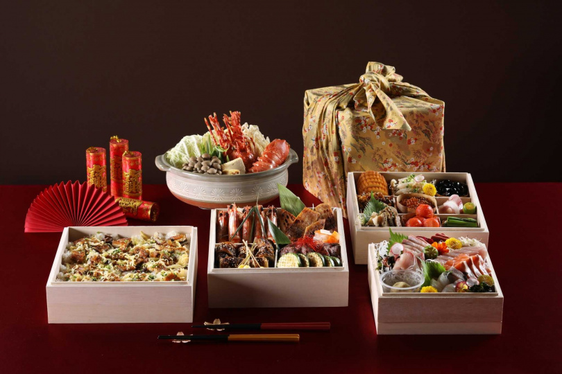 新竹老爺中山廳推出蘊藏滿滿新年祝福的「重箱」御節料理，限量20套。（12,800元起／5人份，圖／老爺酒店集團提供）