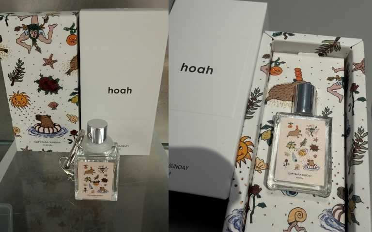 hoah 滾珠香水 CAPYBARA SUNDAY 雪松與玫瑰15ml / 980元。(圖/品牌提供、黃筱婷攝)