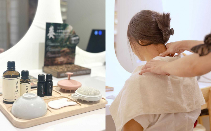 按摩過程中使用的精油也都是阿原精挑細選的產品。（圖／吳雅鈴攝、品牌提供）