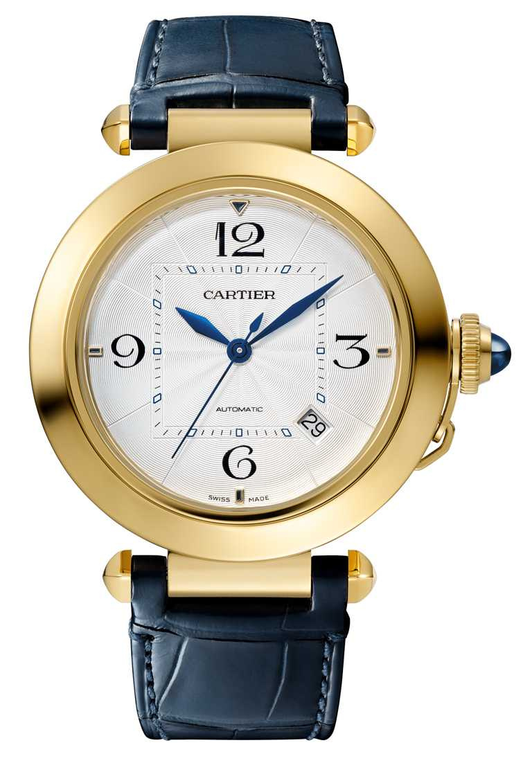 CARTIER「Pasha de Cartier」系列腕錶，18K黃金錶殼，41mm，1847 MC型自動上鏈機芯╱515,000元。（圖╱CARTIER提供）