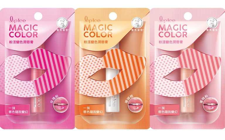 曼秀雷敦Magic Color粉漾變色潤唇膏／140元  #玫瑰粉、#珊瑚橙、#蜜桃粉的3款原有色，每色都很受歡迎。(圖／品牌提供)