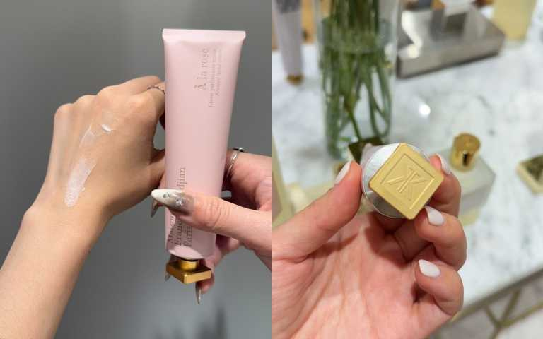Maison Francis Kurkdjian À la rose 愛戀玫瑰香氛護手霜 70ml / 1,900元。(圖/黃筱婷攝)