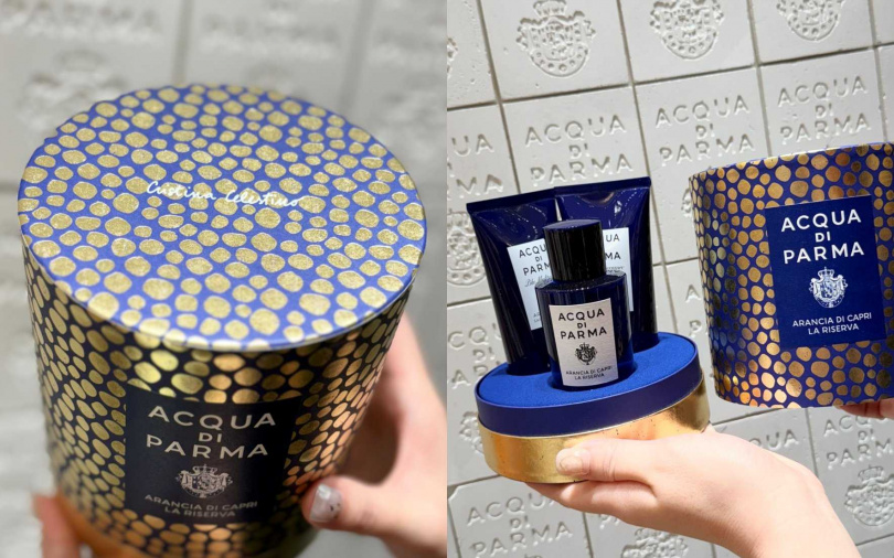Acqua di Parma金色假期藍色地中海卡布里香橙禮盒／6,900元（圖／吳雅鈴攝）