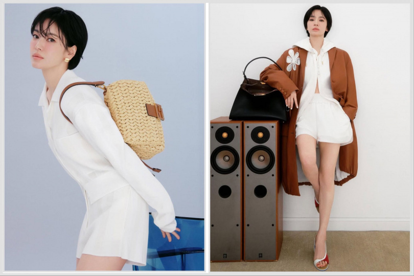 宋慧喬以極簡穿搭展現驚人長腿比例。(圖/翻攝自IG)