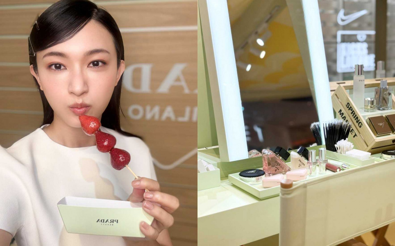 有美容顧問幫妳精心打造客製妝容,再享用限定點心糖葫蘆,實在太幸福~。(圖/吳雅鈴攝)