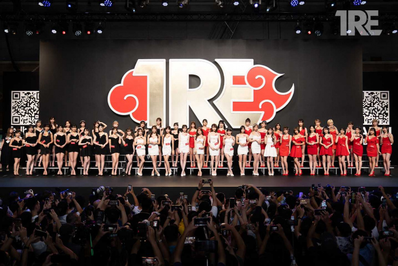三上悠亞領軍，和46位女優一同現身「TRE台北國際成人展」，畫面相當震撼。（圖／TRE提供）