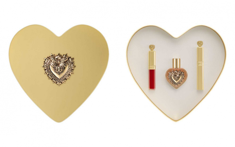 DOLCE&GABBANA摯愛之心香氛彩妝禮盒/5,460元 內含DG摯愛女性淡香精20ml心動限量版+ DG摯愛濃密睫毛膏黑色+ DG摯愛柔霧慕斯唇釉#405。(圖/品牌提供)