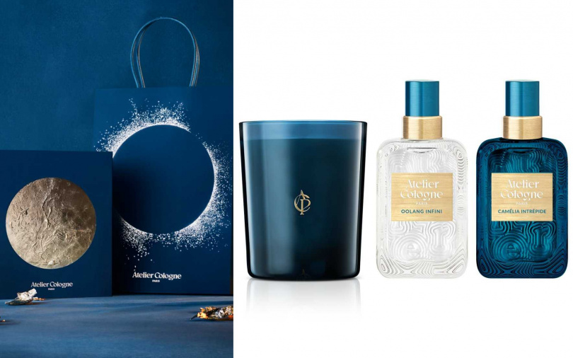 Atelier Cologne沉靜時光禮盒/2,980元 內含無極烏龍香氛工藝蠟燭35g+無極烏龍淡香精9ml+茶花香頌珍稀淡香精9ml。(圖/品牌提供)