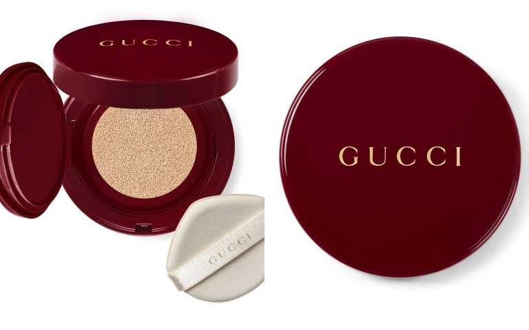 GUCCI Beauty 絲潤氣墊粉餅 02（馬年限量版）/2,900元。GUCCI Beauty 絲潤氣墊粉餅 03（馬年限量版）/2,900元。​
