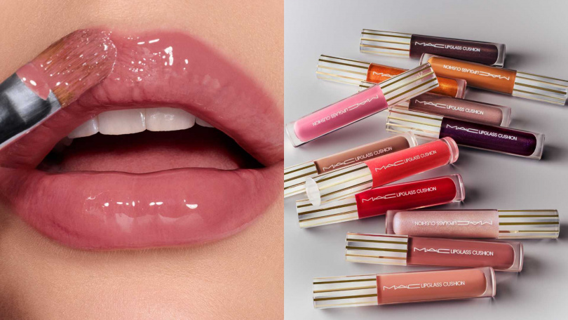 M·A·C超透亮冰晶氣墊唇油，共12色。（圖／品牌提供）