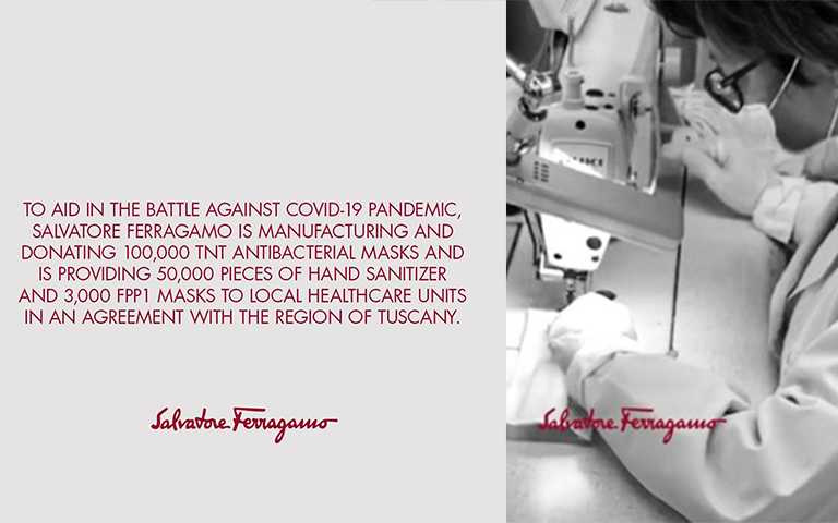 Salvatore Ferragamo宣布將投入口罩生產工作幫助義大利對抗新冠病毒疫情。（圖／Salvatore Ferragamo 提供）
