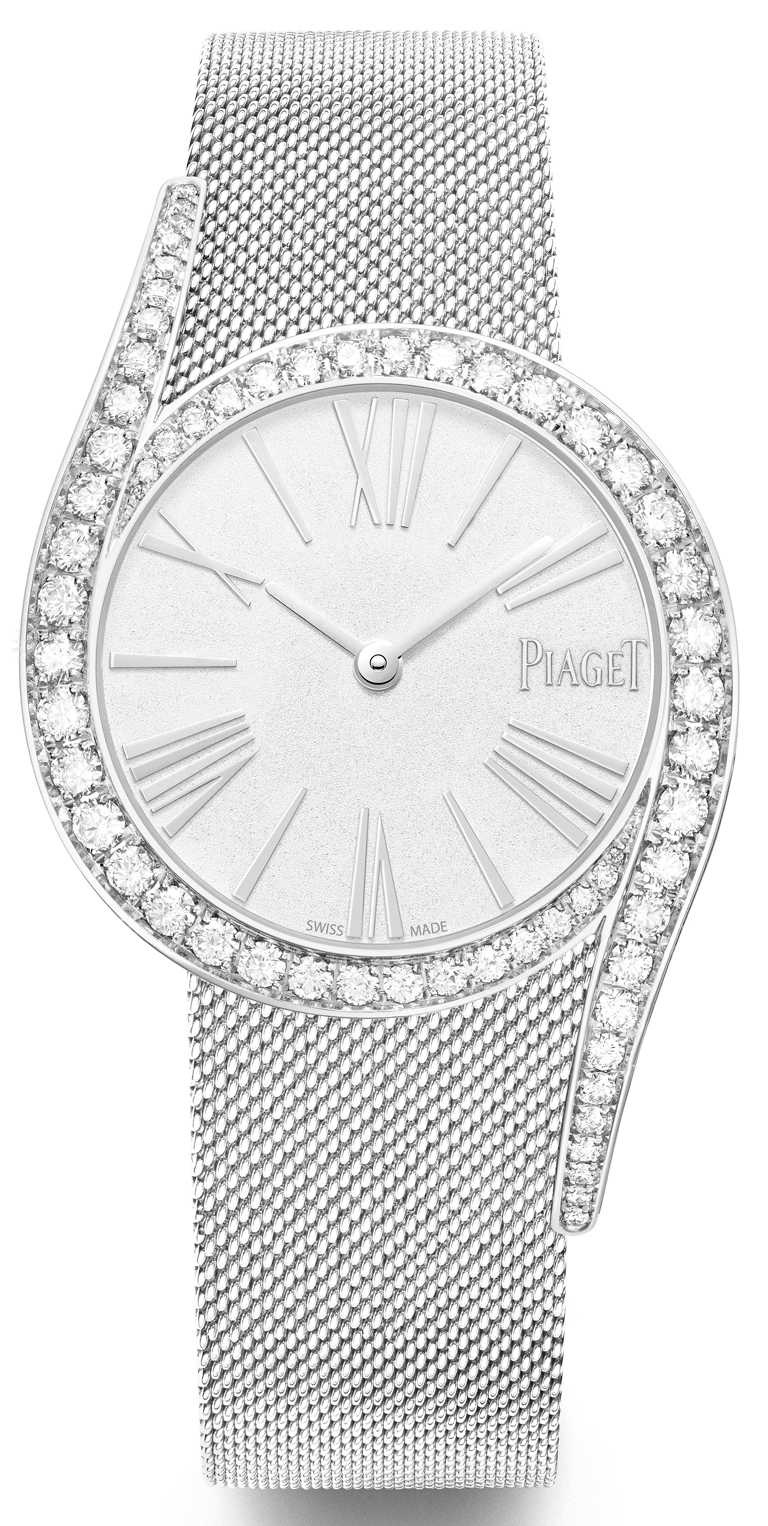   PIAGET「Limelight Gala」系列18K白金高級珠寶鑽石腕錶╱1,480,000元。（圖╱PIAGET提供）