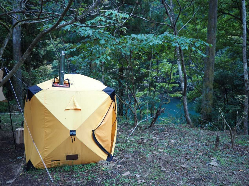 白丸village提供體驗帳篷三溫暖的場地與設備，讓使用者享受戶外三溫暖。（圖／©️ 白丸village）