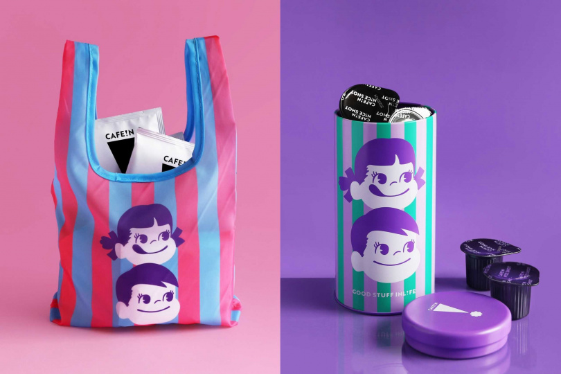 可隨身折疊攜帶的「PEKO迷你環保袋」（左，350元、會員價190元）、「PEKO多功能儲物罐」。（620元、會員價450元，圖／CAFE!N提供）