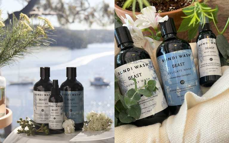 Bondi Wash 桂花及桉樹洗衣精 - BEAST聯名版 500ml / 750元;Bondi Wash 桂花及桉樹精緻衣物洗衣精 - BEAST聯名版 500ml / 850元(圖/品牌提供、黃筱婷攝)