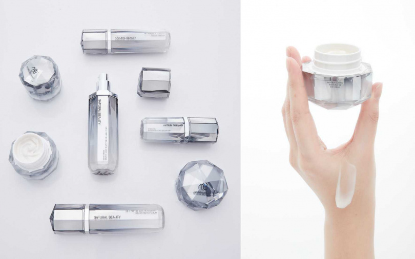 作為東森自然美最頂級抗老代表的NB-1晶鑽肽彈力EX系列，從前導露到精華、眼霜、乳霜等共有6款品項。（圖／品牌提供）