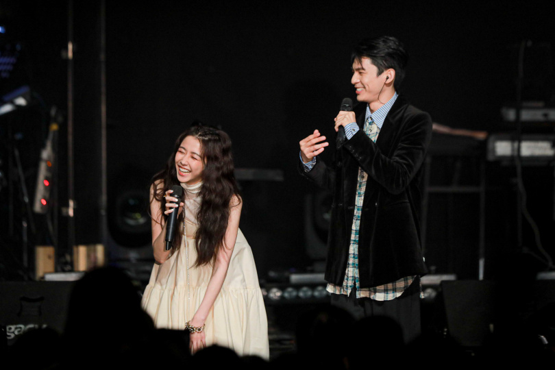 因為合作《2049》成為好友，邵雨薇今年四月在華山Legacy開唱，林柏宏還驚喜現身擔任嘉賓。（圖／林士傑攝）