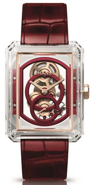 CHANEL「BOY·FRIEND-RAY」鏤空腕錶全新「Red Edition」系列，18K Beige米色金錶殼，限量100只╱2,614,000元。（圖╱CHANEL提供）
