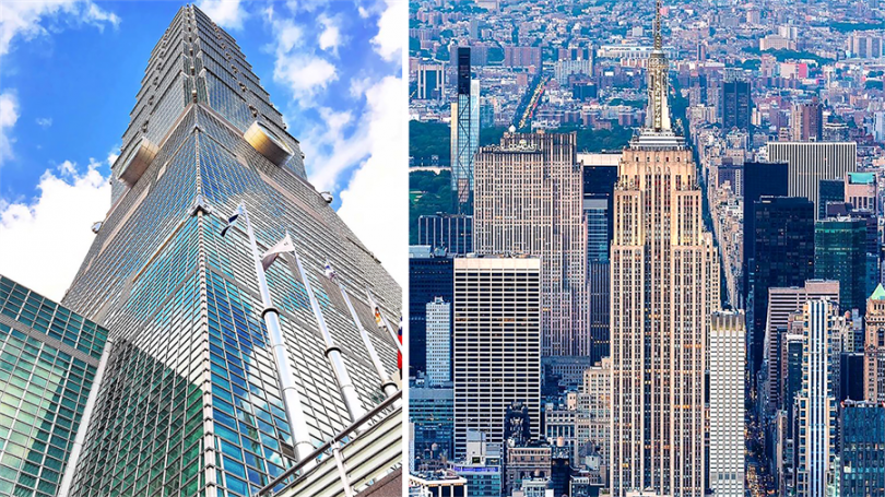 ▲全球不少超高樓都愛辦垂直馬拉松。（照片取自臉書：Empire State Building、台北101觀景台）  