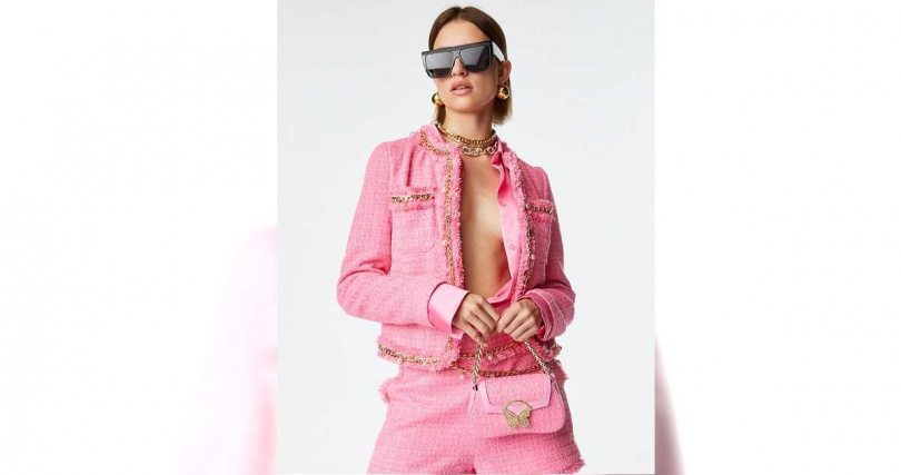 BLUMARINE粉色毛呢西裝外套／33,800元（圖／品牌提供）
