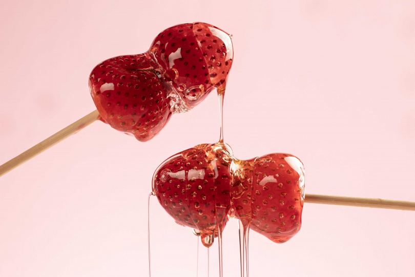 最引人期待的重頭戲莫過於「草莓糖葫蘆」，竟然在自助餐中也能夠品嚐到。