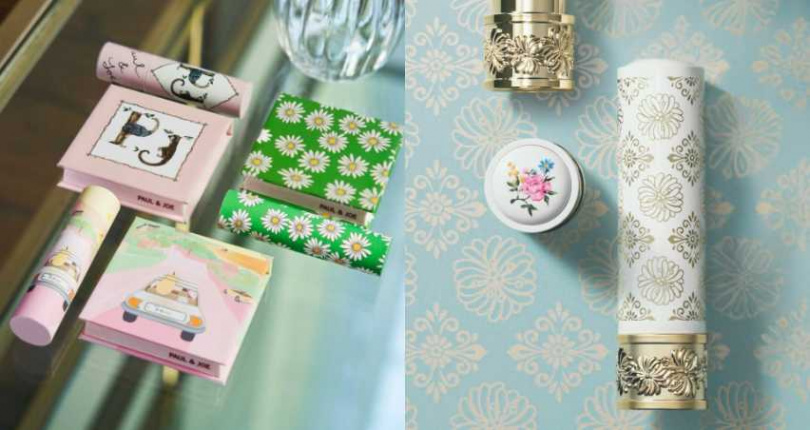 PAUL&JOE 奢光金西洋菊唇膏盒/620元、甜情蜜意限量唇膏盒 3款/310元(圖/品牌提供)