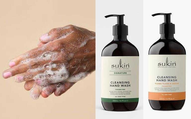 Sukin的「天然純淨洗手凝露」擁有高達98.8%的天然配方，無添加危害地球或肌膚的化學成分，堅持給予手部肌膚最天然純淨的保養。(圖／品牌提供)