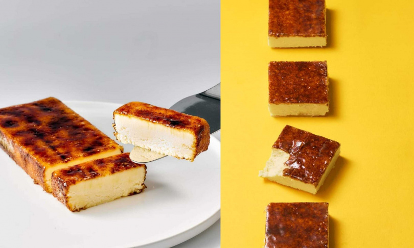 招牌甜點「-18°C焦糖起司蛋糕」首次推出單片形式（右），現場亦會提供少量的焦糖起司蛋糕禮盒做選購。（圖／承繼提供）