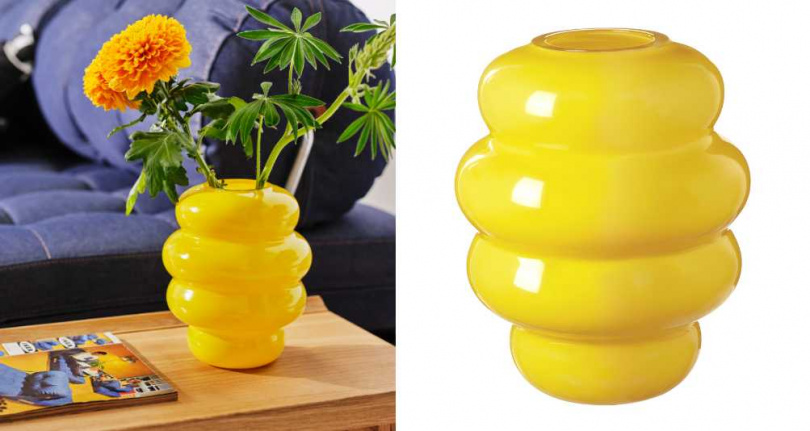 IKEA KÄLLARHALS 黃色花瓶/499元(圖/品牌提供)