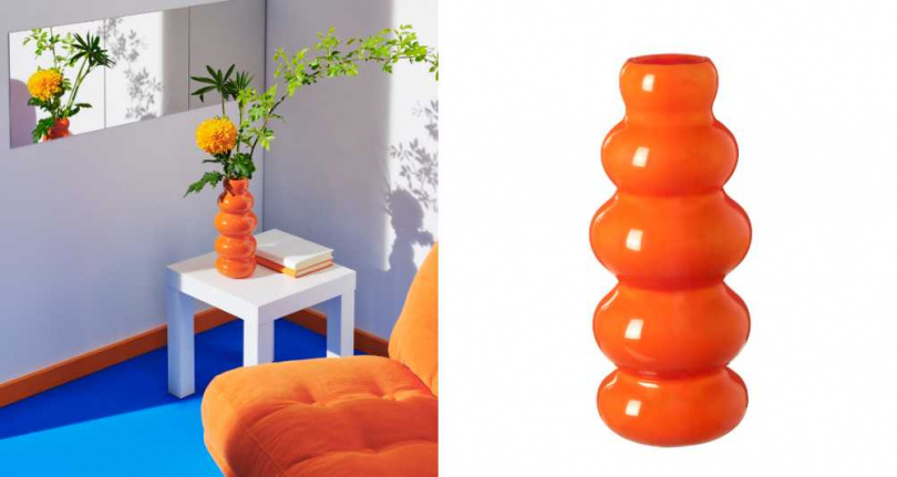 IKEA KÄLLARHALS 橘色花瓶/399元(圖/品牌提供)