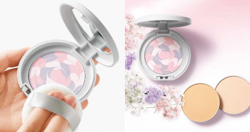 ORBIS 輕紗光透蜜粉餅-花繪限定版／580元(蕊心附專用粉撲)、輕紗光透蜜粉餅專用粉盒／300元（圖／品牌提供）
