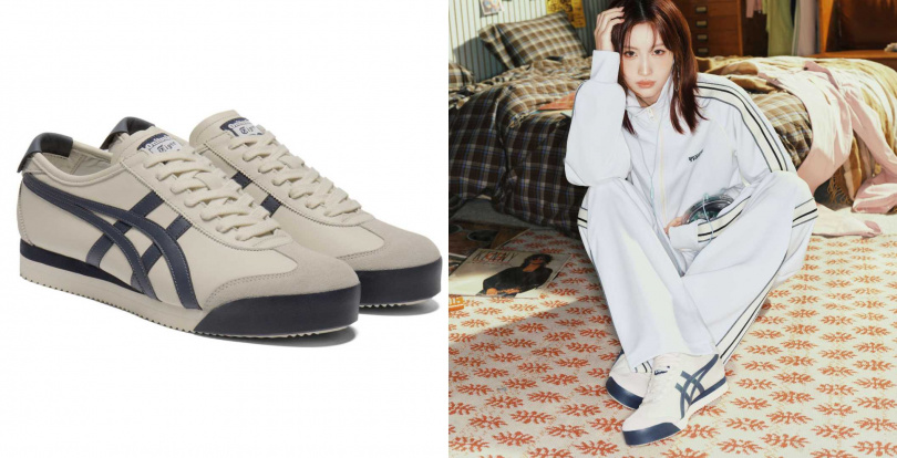 Onitsuka Tiger 鬼塚虎米底藍虎爪紋MEXICO 66 PF／5,180元（圖／品牌提供）