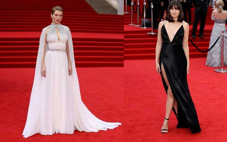 蕾雅·瑟杜Léa Seydoux與安娜‧德哈瑪斯《Ana de Armas》不約而同穿上路易威登LV禮服（圖／Louis Vuitton提供）