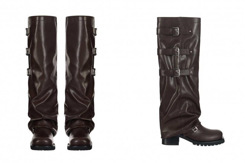 STAND OIL Trinity Slouch Boots 栗色靴款 (圖/品牌提供)