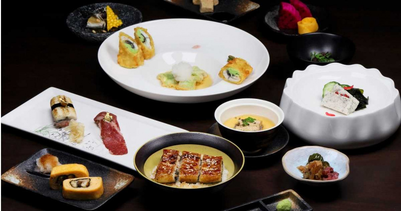 京樂日本料理餐廳推出鰻魚八吃的會席料理。（2,880元+10%／位，圖／高雄萬豪酒店提供）
