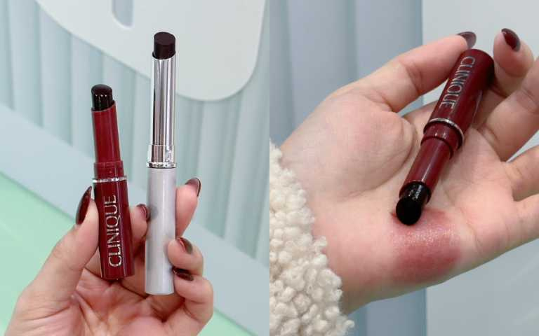 倩碧 黑蜜漿果潤唇膏能提升好氣色,不管男生、女生都可以使用非常百搭。(圖/廖怡婷 攝)