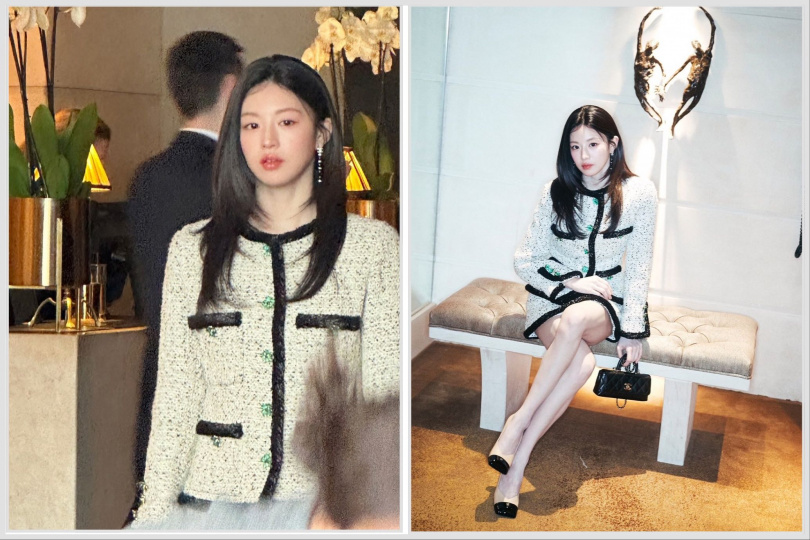 圖說：高允貞以經典小香風套裝出席CHANEL巴黎大秀，氣質優雅又帶點貴氣。（圖／品牌提供）