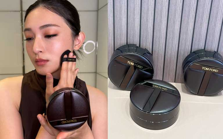 TOM FORD 立體光影柔霧氣墊粉餅SPF40/PA+++，粉盒含蕊3,000元／單蕊2,100元（共9色）（圖／黃筱婷攝）