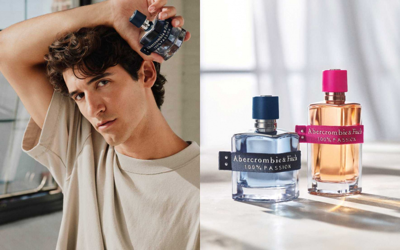 Abercrombie & Fitch百分百熱情男性淡香水30ml／1,800元、50ml／2,100元、100ml／3,000元&百分百熱情女性淡香精30ml／1,900元、100ml／3,100元（圖／品牌提供）