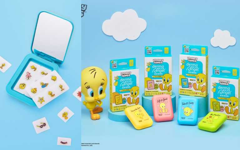 DermaAngel 護妍天使 × Tweety 崔弟印彩造型痘痘貼 36款隨機造型+4款限量鏡盒 ,每盒12入/220元(圖/品牌提供)