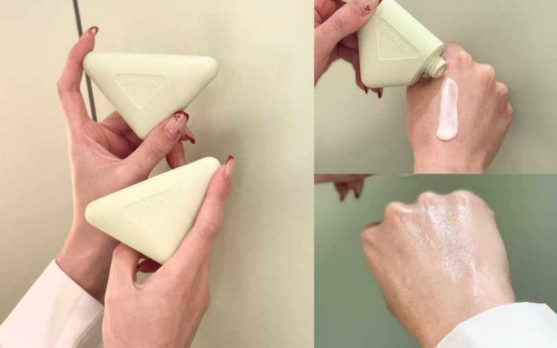 PRADA顛覆綠護手霜50ml/2,100元(圖/吳雅鈴攝)