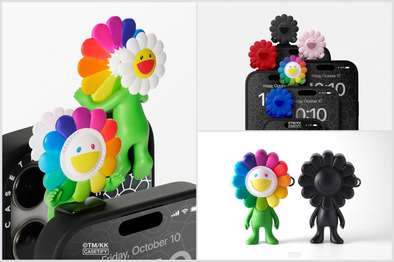 CASETiFY × 村上隆 FLOWERS 珍藏版耳機保護殼/9,740元;FLOWERS 手機殼造型人偶盲盒/1,600元。(圖/品牌提供)