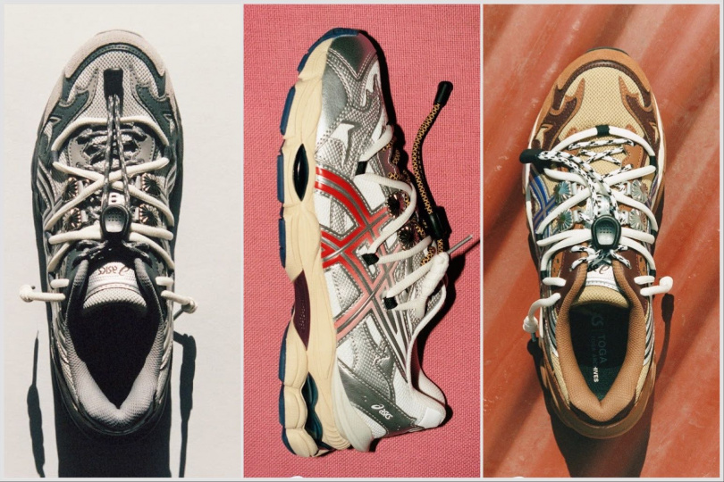 ASICS SPORTSTYLE × TOGA ARCHIVES GEL-CUMULUS 16 TG 琥珀棕、石墨灰、烈焰紅 各8,680元。(圖/品牌提供)