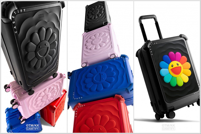 CASETiFY × 村上隆 FLOWERS BOUNCE 波紋登機箱 21吋/26,010元(圖/品牌提供)
