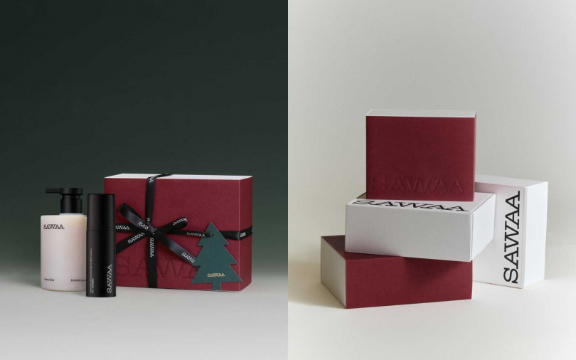 SAWAA暖杉養護組／1,950元  內含暖杉高效修護髮油100ml+暖杉身體去角質沐浴露500ml。（圖／品牌提供）