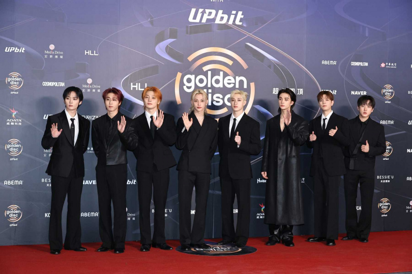 Stray Kids現身成紅毯收視亮點。（圖／TVBS提供）