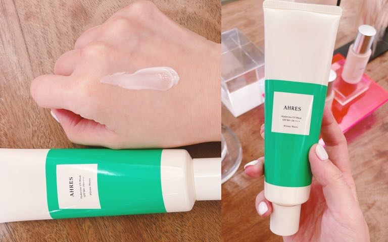 AHRES光透抗UV防曬霜SPF50 / PA++++ 90g / 1,150元(圖/黃筱婷攝)