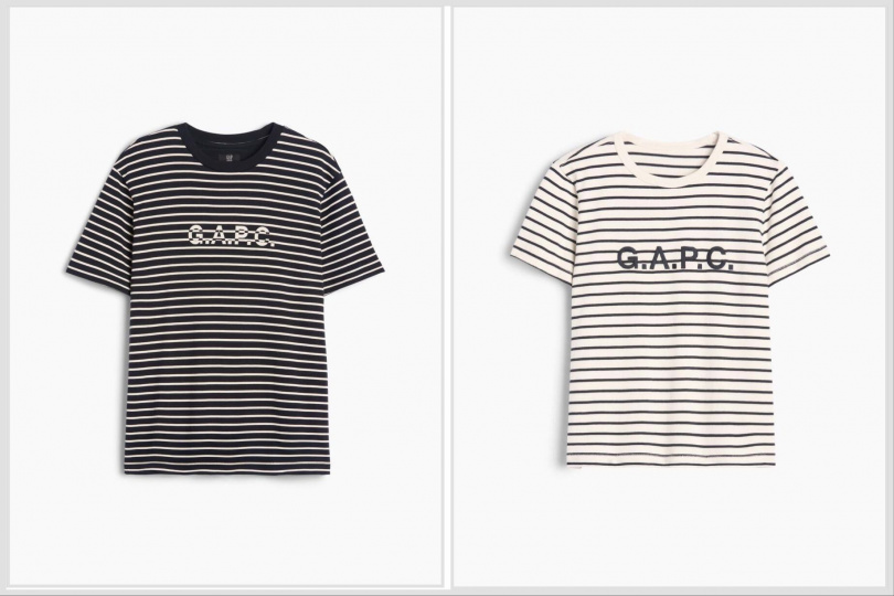 圖說:Gap×A.P.C.聯名系列條紋T恤(圖/品牌提供)